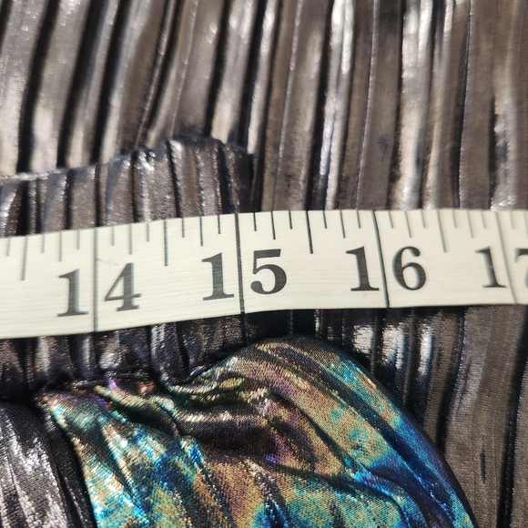 Free People Sabina Musáyev‎ Burnished Metal Pleated Laminate Dark Silver Set XL - Picture 11 of 16